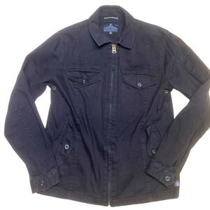Roark‎ Revival Mens Black Cotton Canvas Full Zip Field Utility Jacket Small